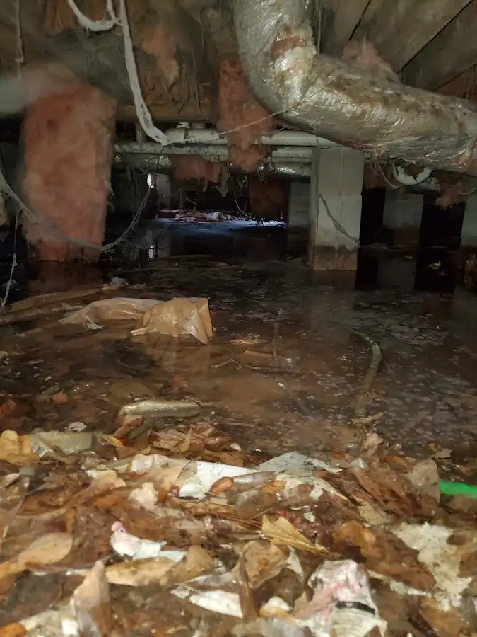 Crawl space flood assessment for Commercial Water Damage Restoration in Chesterton