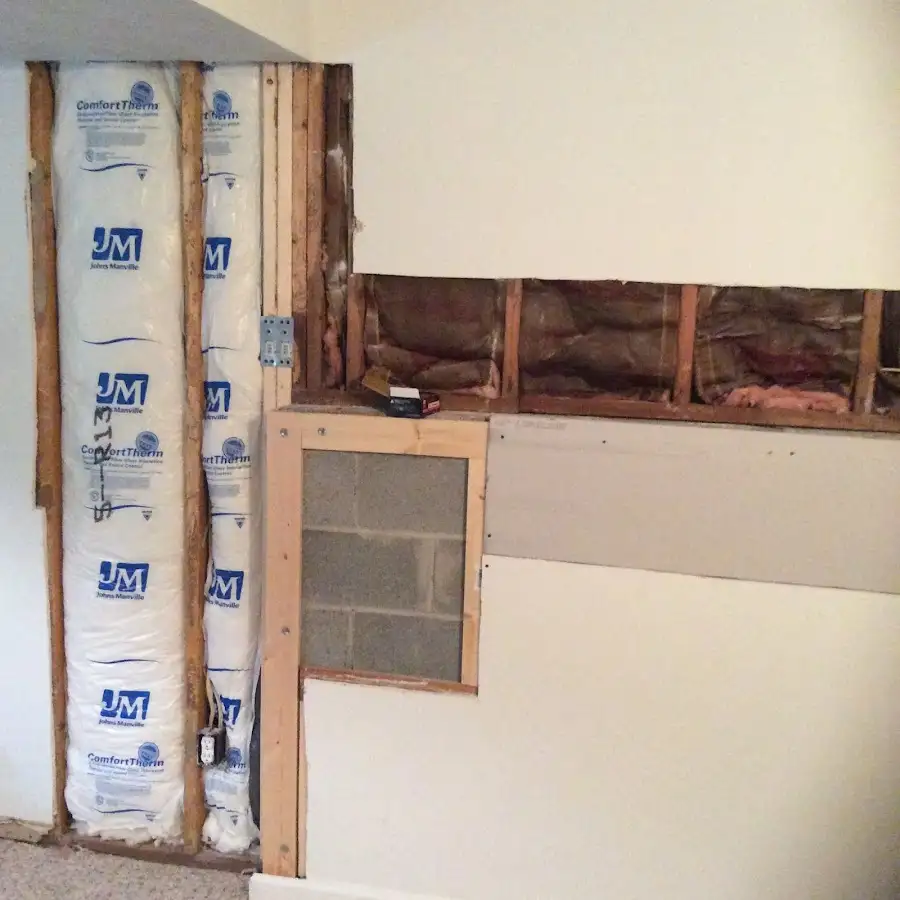 Wall insulation replacement during Contents Cleaning & Restoration in Chesterton